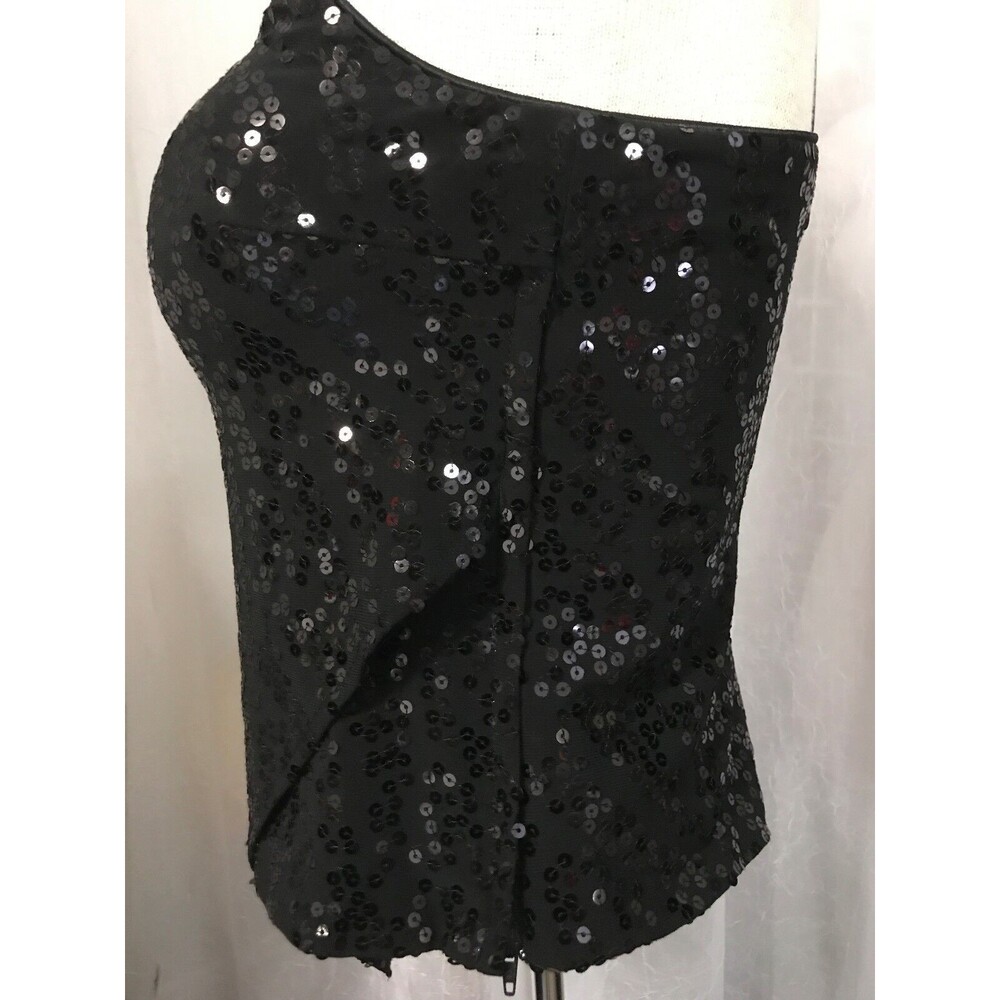 Joseph Ribkoff Women's Tank Top Black Sequin Tank Size 4 NWT $168 - Picture 3 of 6
